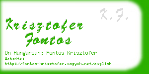 krisztofer fontos business card